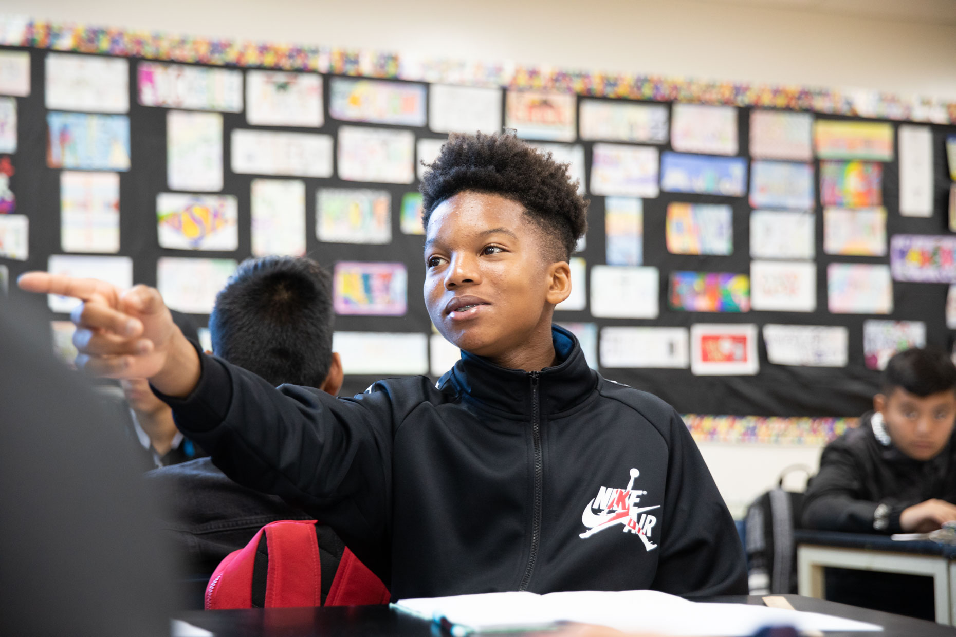 Student in classroom